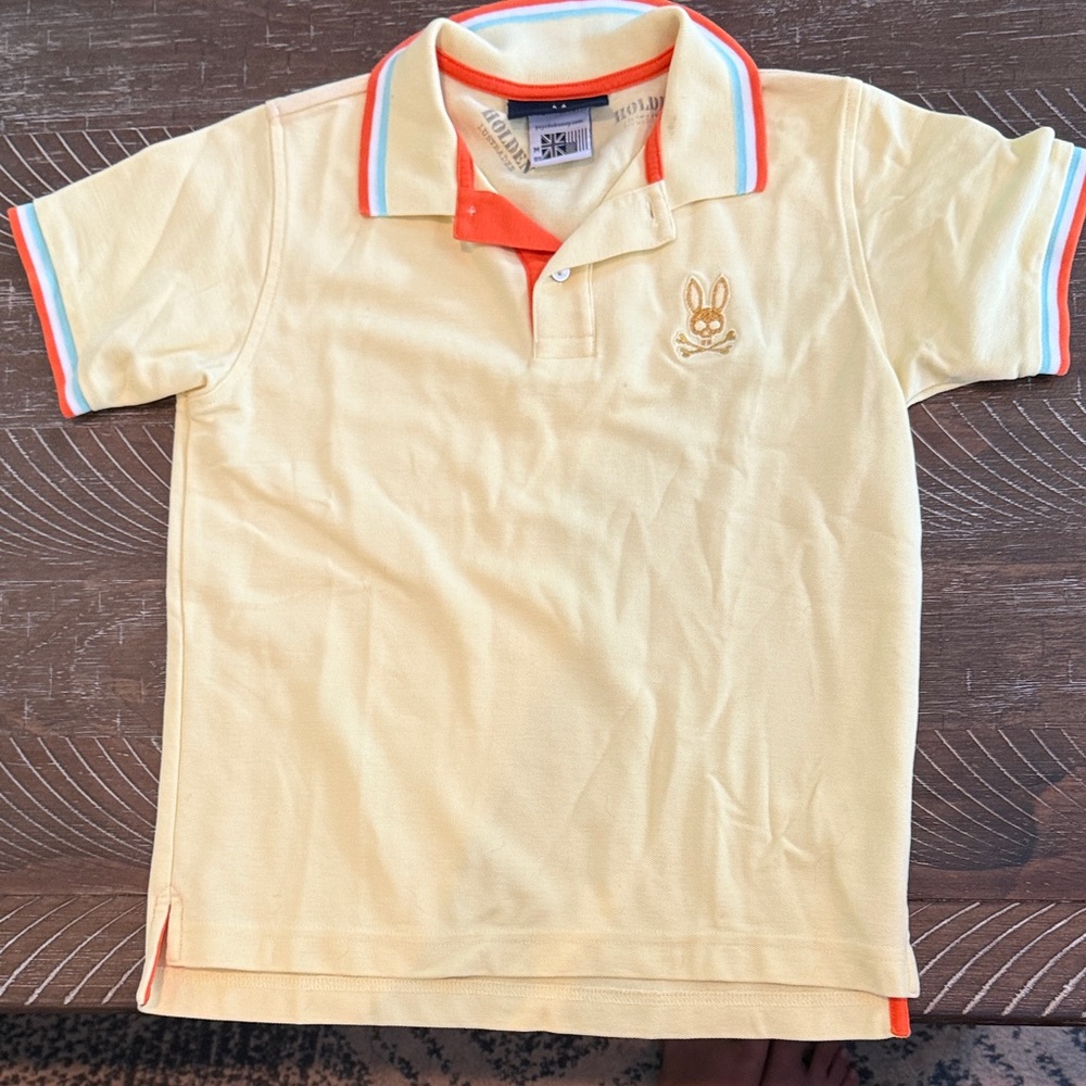 Psycho Bunny Light Yellow Polo with Embroidered Logo